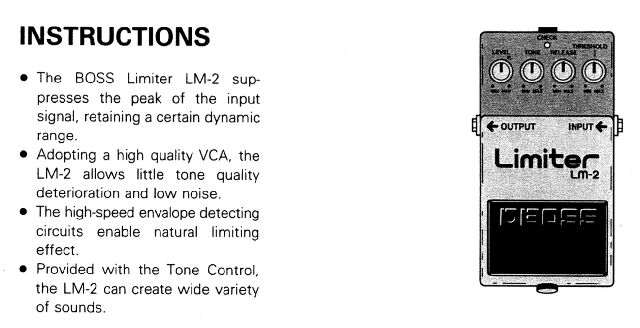 Boss LM-2 Limiter