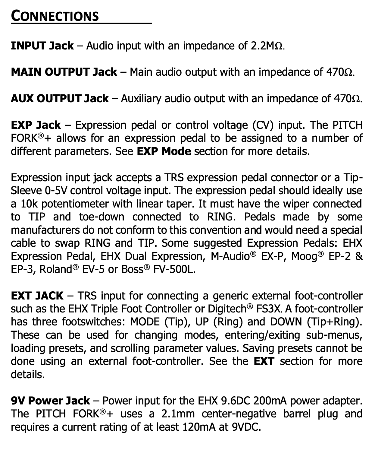 Electro-Harmonix Pitch Fork+